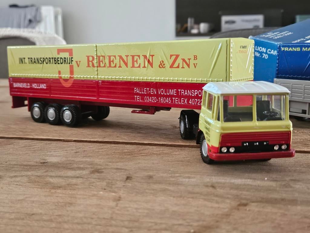 Lion car Daf 2600 van Reenen Barneveld huiftrailer, Ophalen of Verzenden, Zo goed als nieuw, Bus of Vrachtwagen, Lion Toys