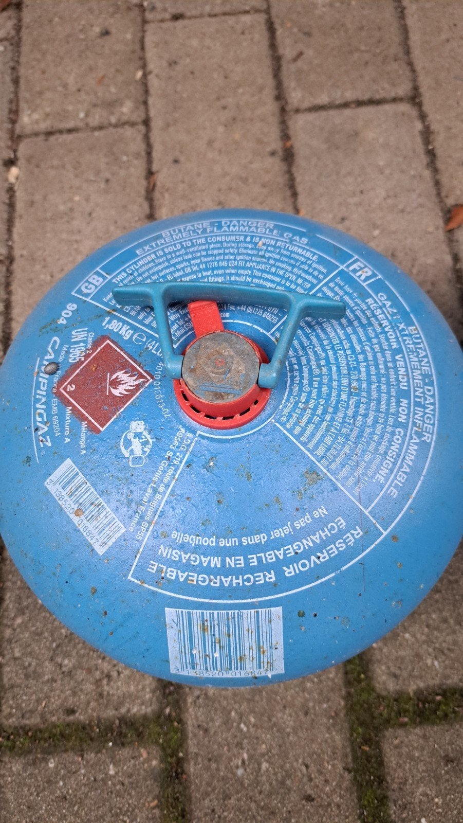 Campingaz gasfles - 1,80 kg butaan, Ophalen, Gebruikt