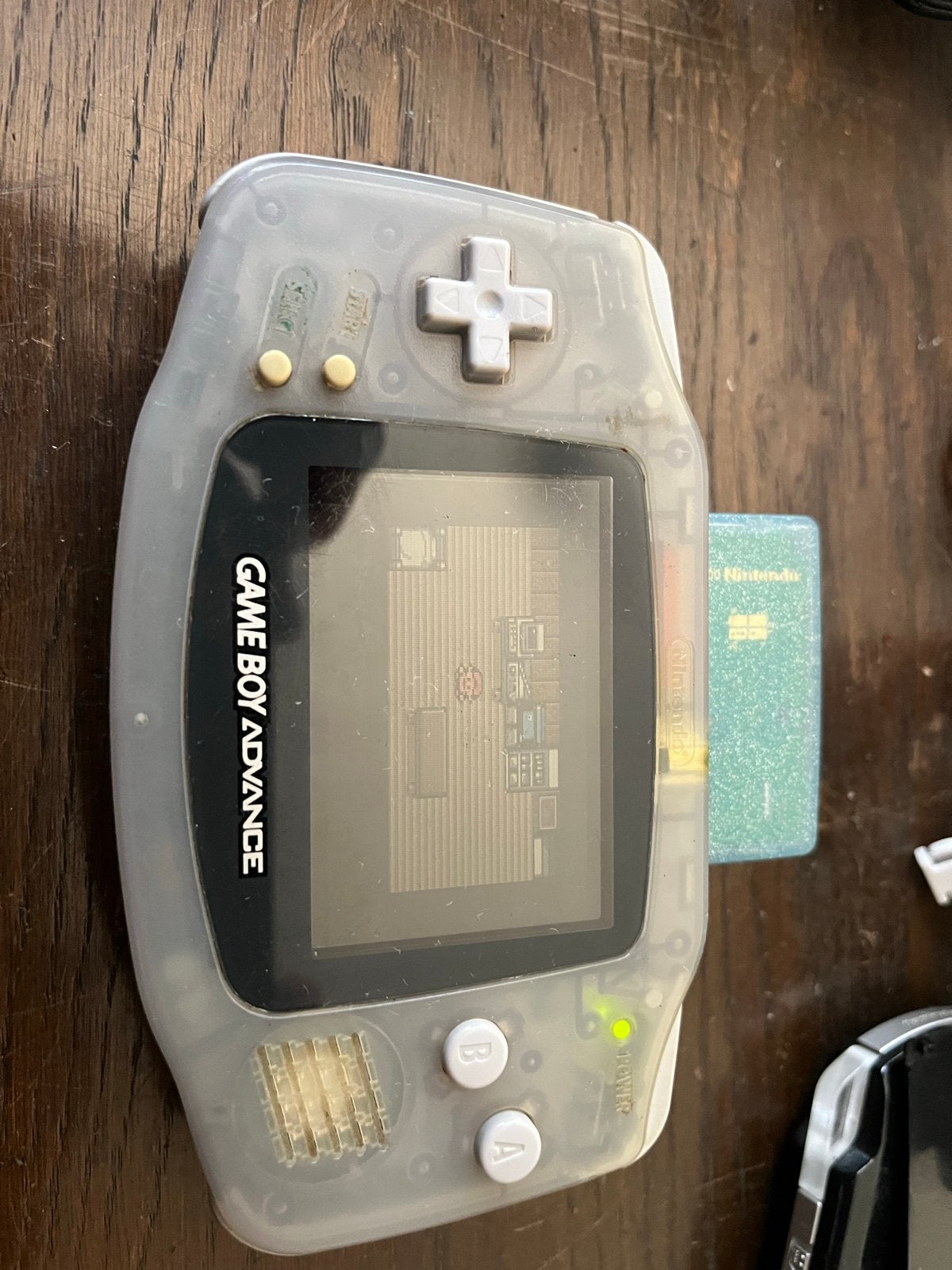 Game Boy Advance (AGB-001) - Transparant Grijs, Spelcomputers en Games, 1 speler, Ophalen, Gebruikt, Vanaf 3 jaar