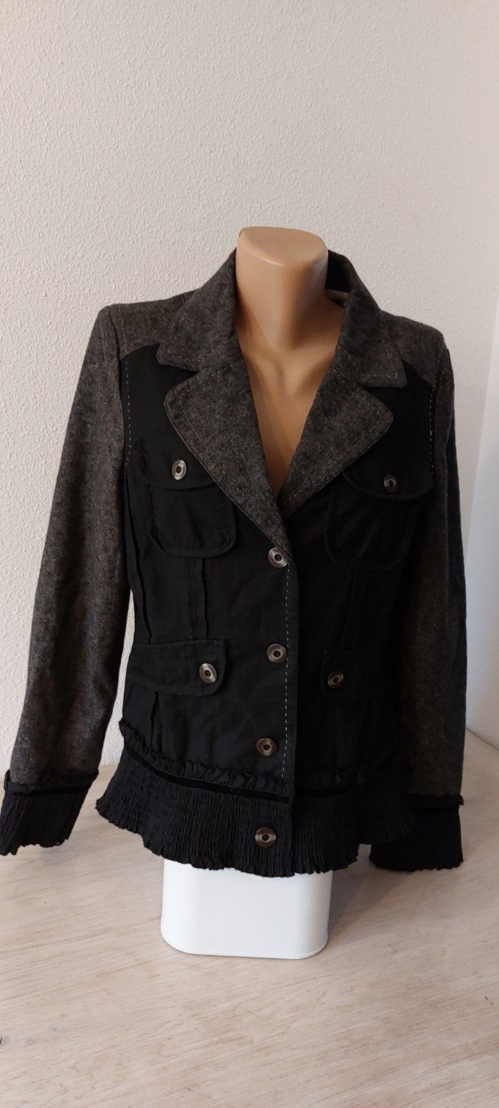 Salt & Pepper vintage jasje zwart/grijs maat 40, Kleding | Dames, Maat 38/40 (M), Zwart, Salt & Pepper, Ophalen of Verzenden