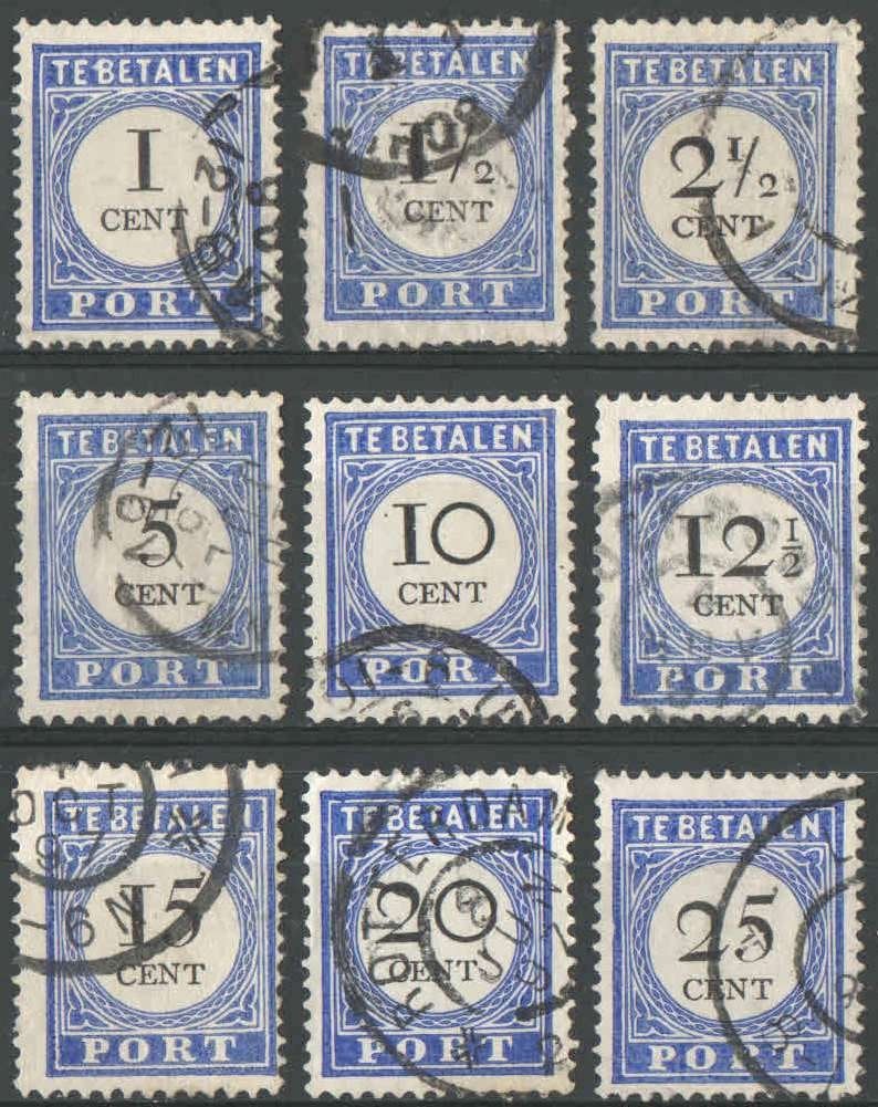 Nederland Port 14a/26a gestempeld 1894, Ophalen of Verzenden, T/m 1940, Gestempeld