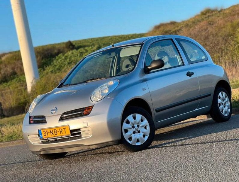 Nissan Micra 1.2 59KW 3DR 2003 Grijs, Voorwielaandrijving, 31 €/maand, 4 cilinders, Origineel Nederlands