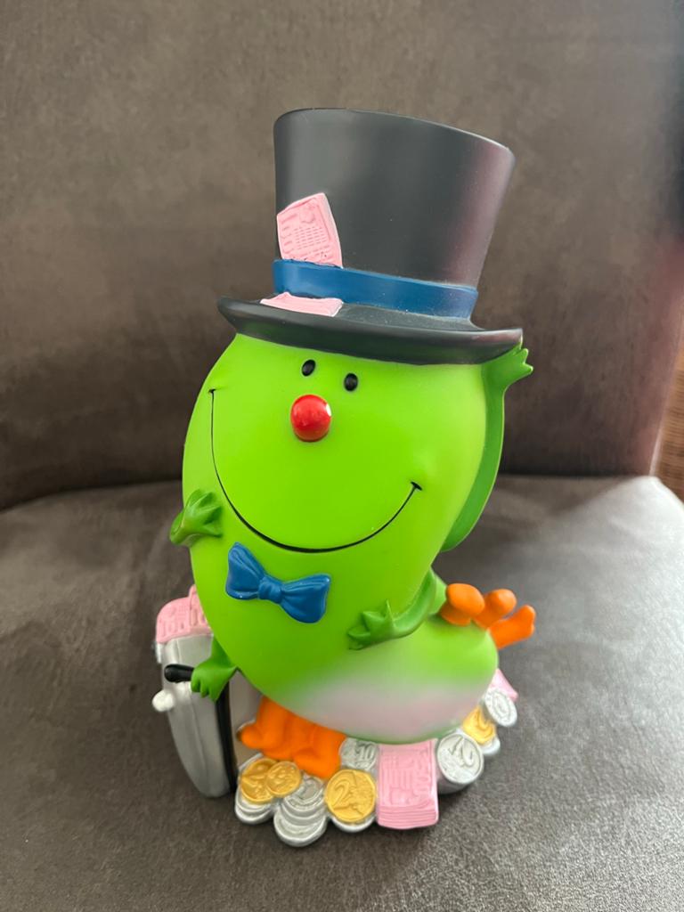 Rabobank spaarpot Mr. Monopoly figuur, Verzamelen, Spaarpotten, Ophalen of Verzenden, Nieuw, Kunststof, Strip- of Tekenfilmfiguur