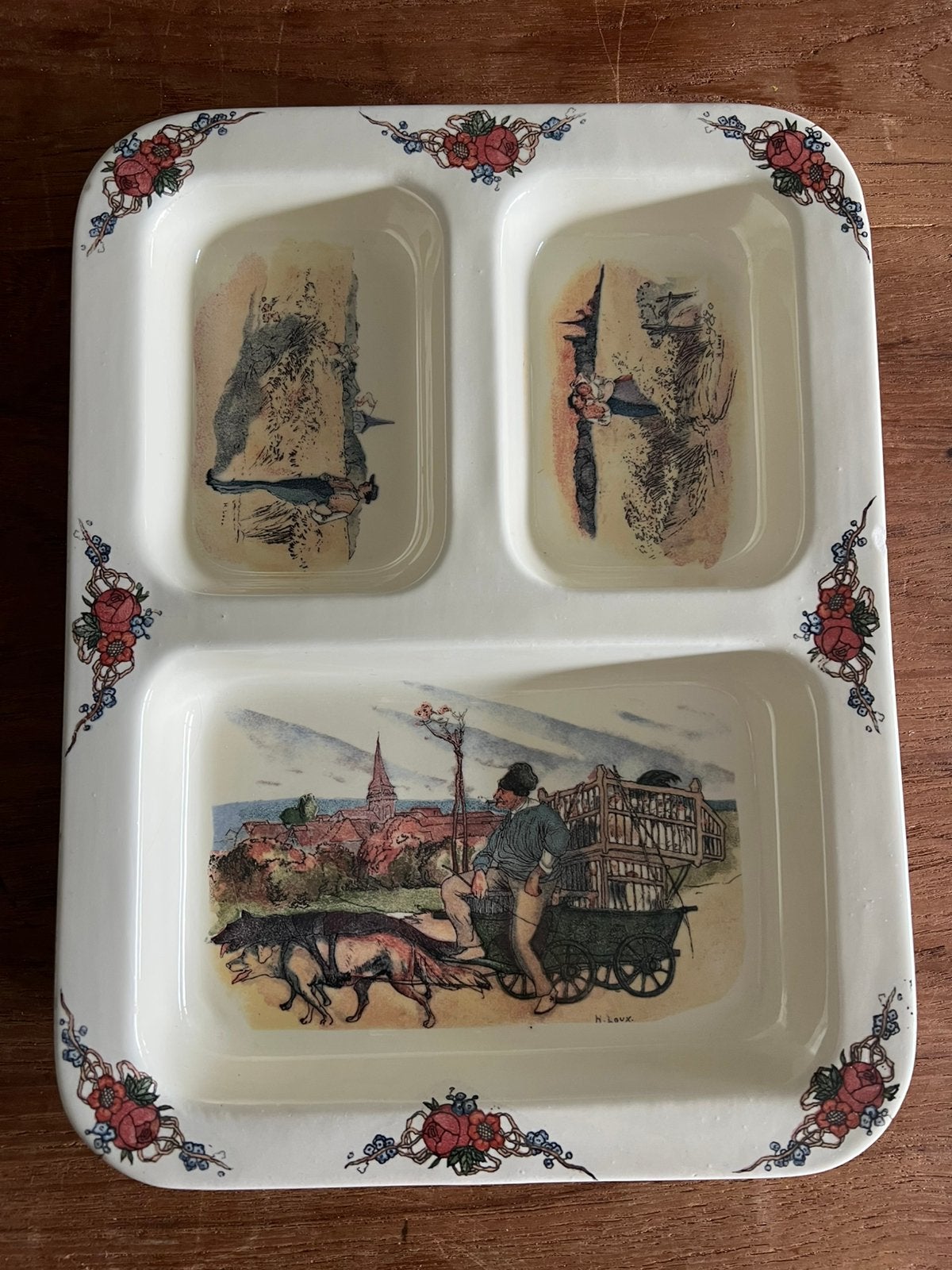 Sarreguemines Obernai dienblad met 3 vakken, Ophalen of Verzenden