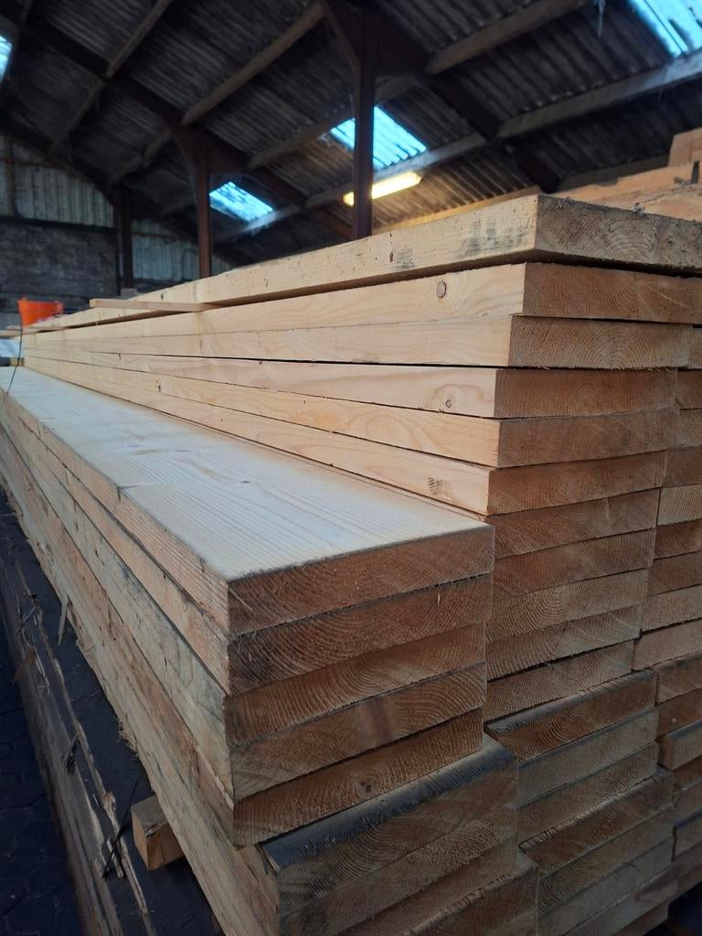 Vuren balken 38x225 mm, 3.9 m lang - Restpartij, 25 tot 50 mm, Nieuw, Ophalen of Verzenden, 300 cm of meer