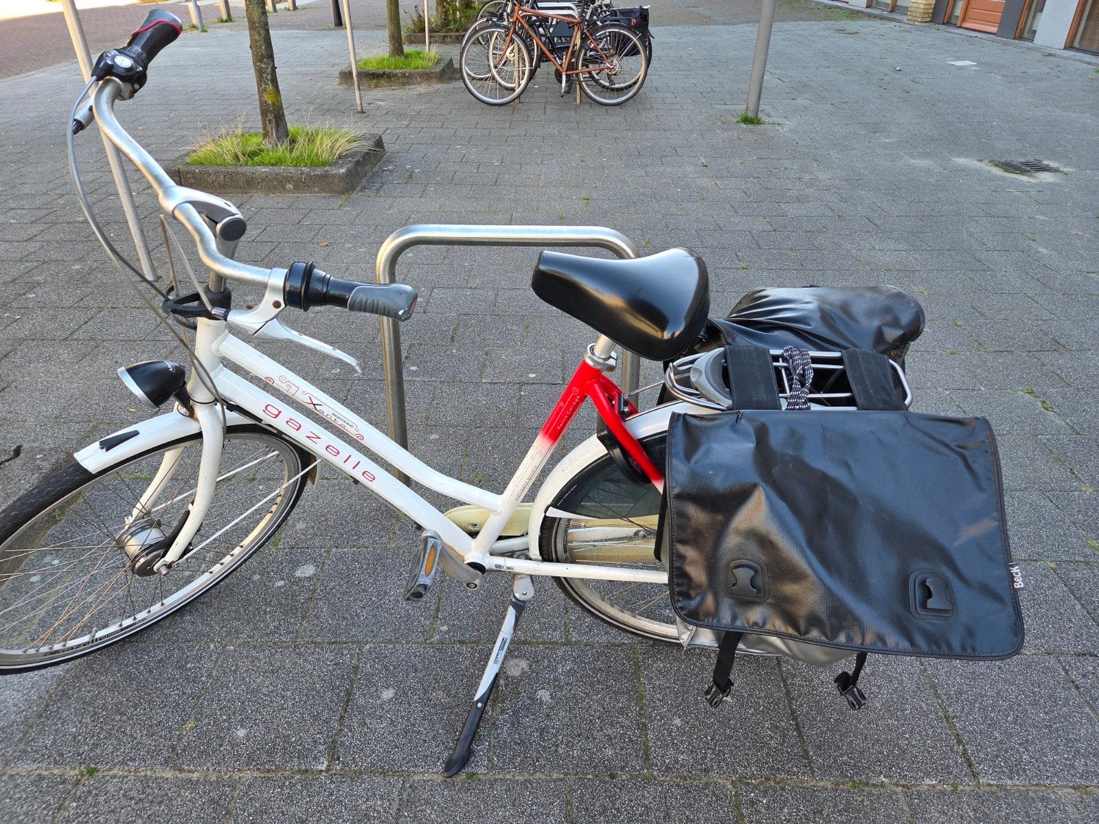 Gazelle Xanta damesfiets met fietstassen