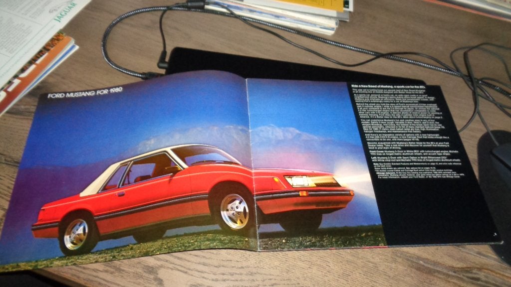 USA Folder FORD MUSTANG    1980, Verzenden, Zo goed als nieuw, Ford