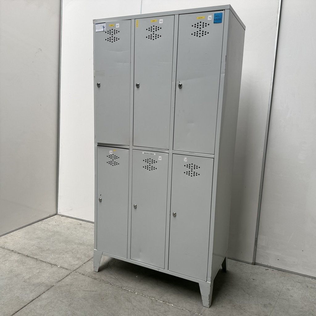 6-deurs lockerkast - 180x90x50 cm (met schade), Huis en Inrichting, Kasten | Lockerkasten, Niet ingevuld, Gebruikt, Niet ingevuld