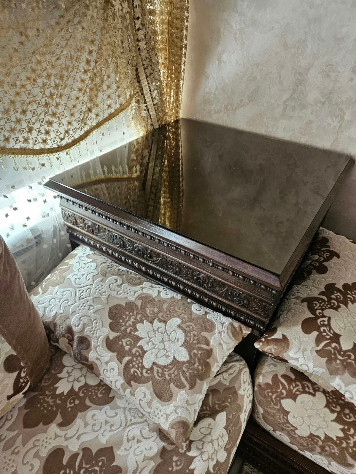 complete woonkamer marokkaanse sedari en bijbehorende tafels, Ophalen of Verzenden, Zo goed als nieuw, 10 m² of meer, Vloertegels