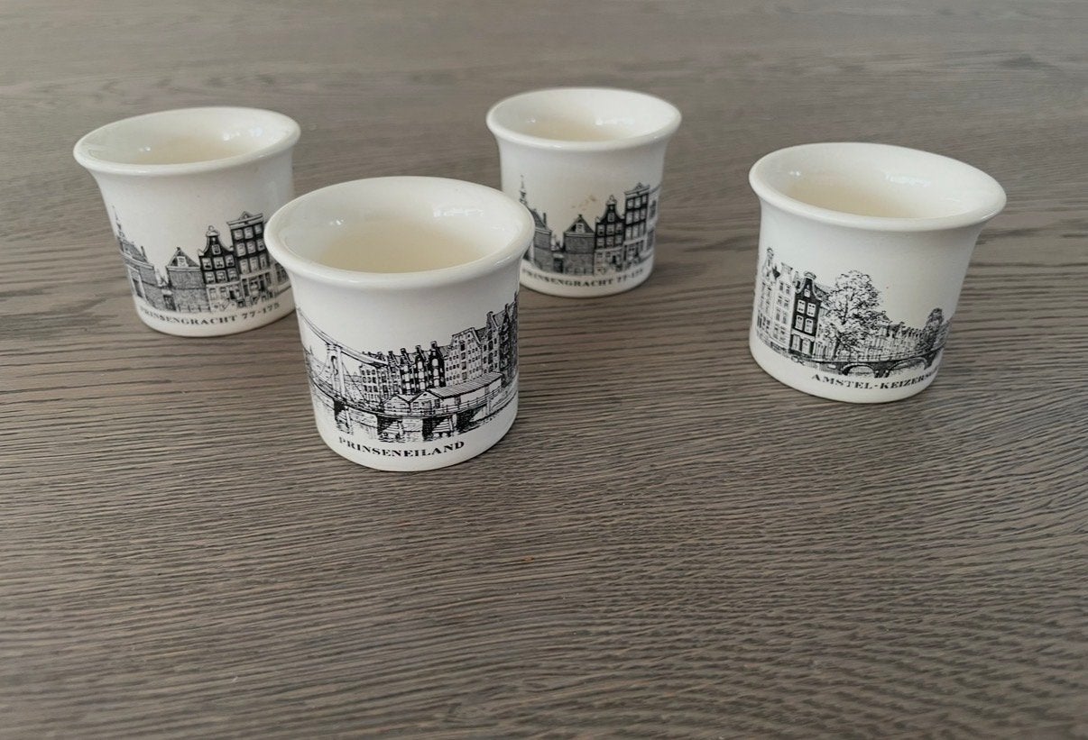 Villeroy & Boch Amsterdam eierdopjes set van 4, Antiek en Kunst, Ophalen of Verzenden