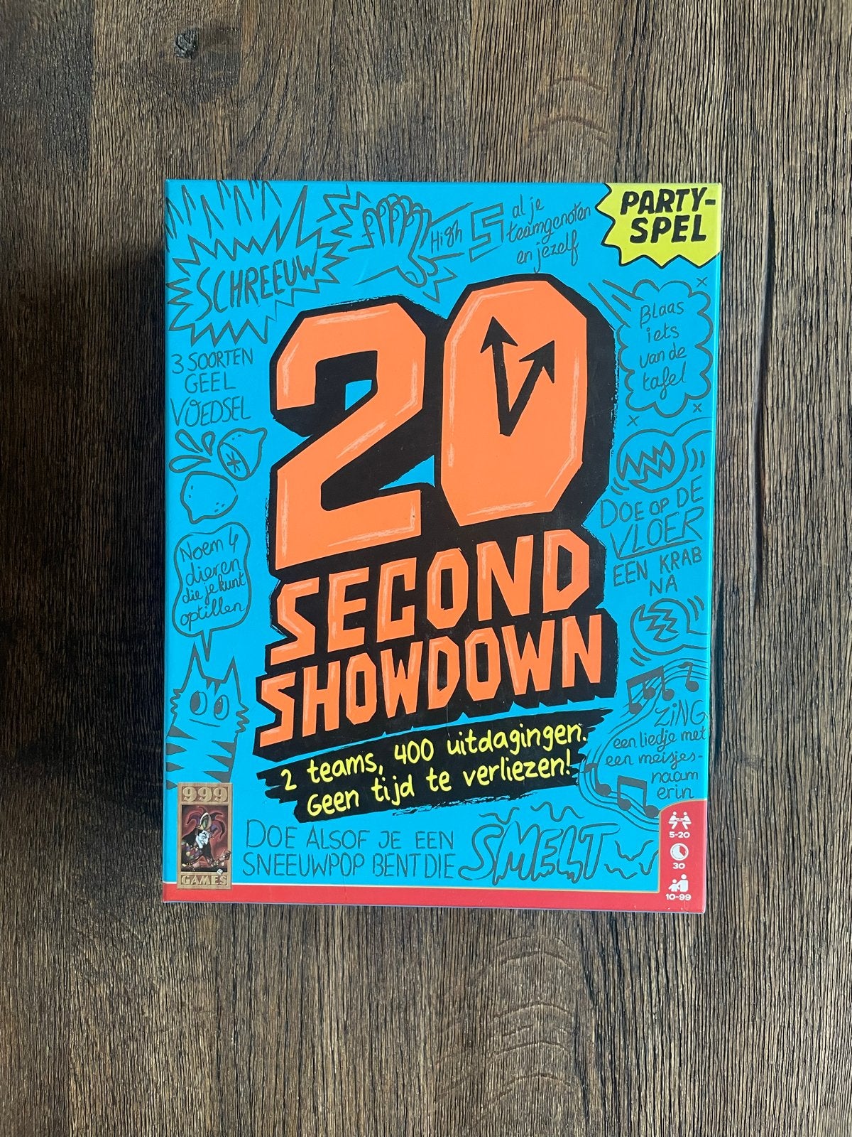 20 Second Showdown, Hobby en Vrije tijd, Gezelschapsspellen | Bordspellen, Vijf spelers of meer, Ophalen of Verzenden, Zo goed als nieuw