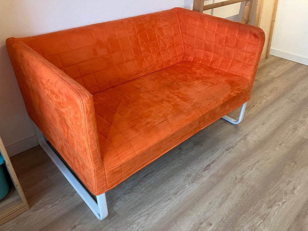 IKEA knopparp bankje oranje, Ophalen, Gebruikt, Tweepersoons, 75 tot 100 cm