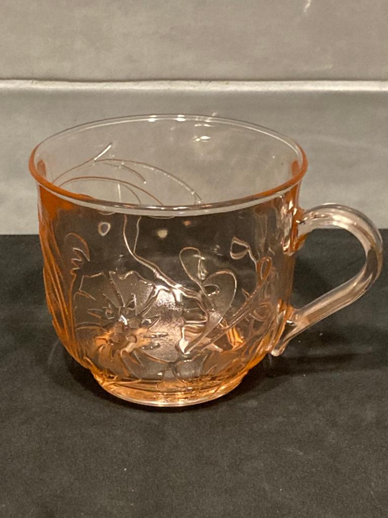 Vintage zalrose persglas kopje (190824), Ophalen of Verzenden, Overige stijlen, Kop(pen) en/of Schotel(s)
