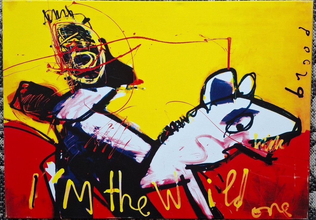 Herman Brood - I’m the Wild One - Canvas Art Print 50x70, Antiek en Kunst, Ophalen of Verzenden