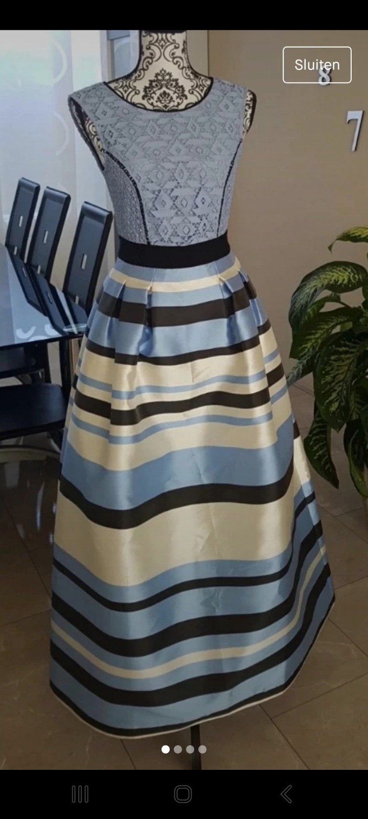 Feestjurk maat XS/34, Blauw, Nieuw, Ophalen of Verzenden, Maat 34 (XS) of kleiner