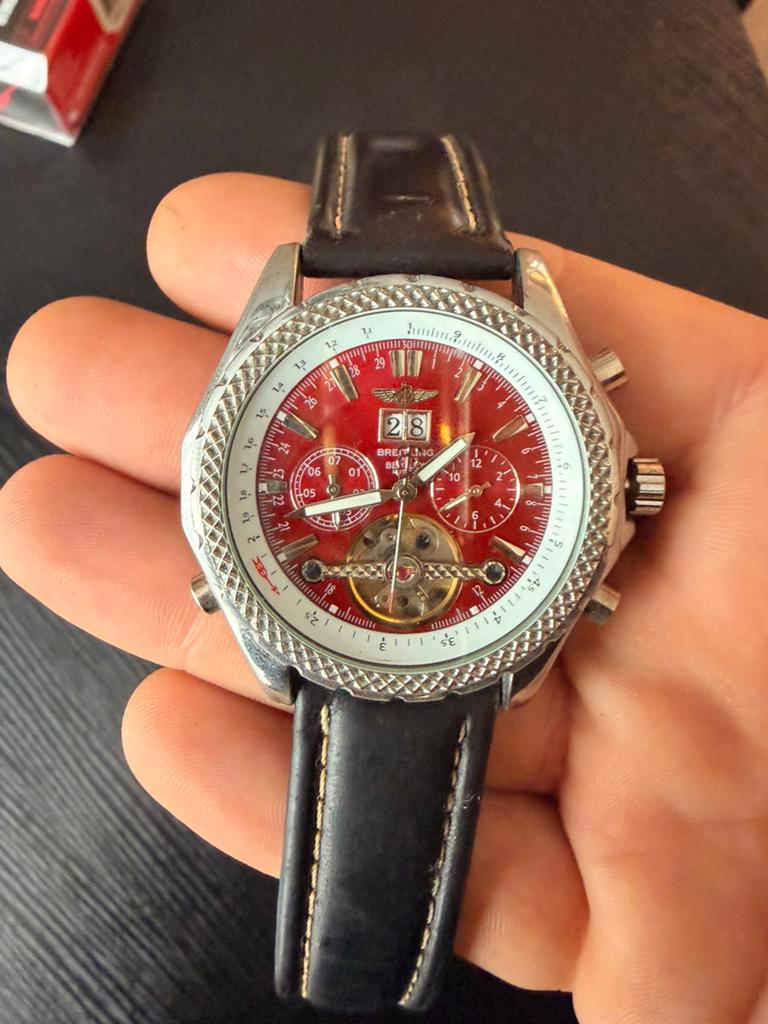 Breitling Bentley Stijl Horloge - Heren Polshorloge, Overige merken, Staal, Polshorloge, Ophalen of Verzenden