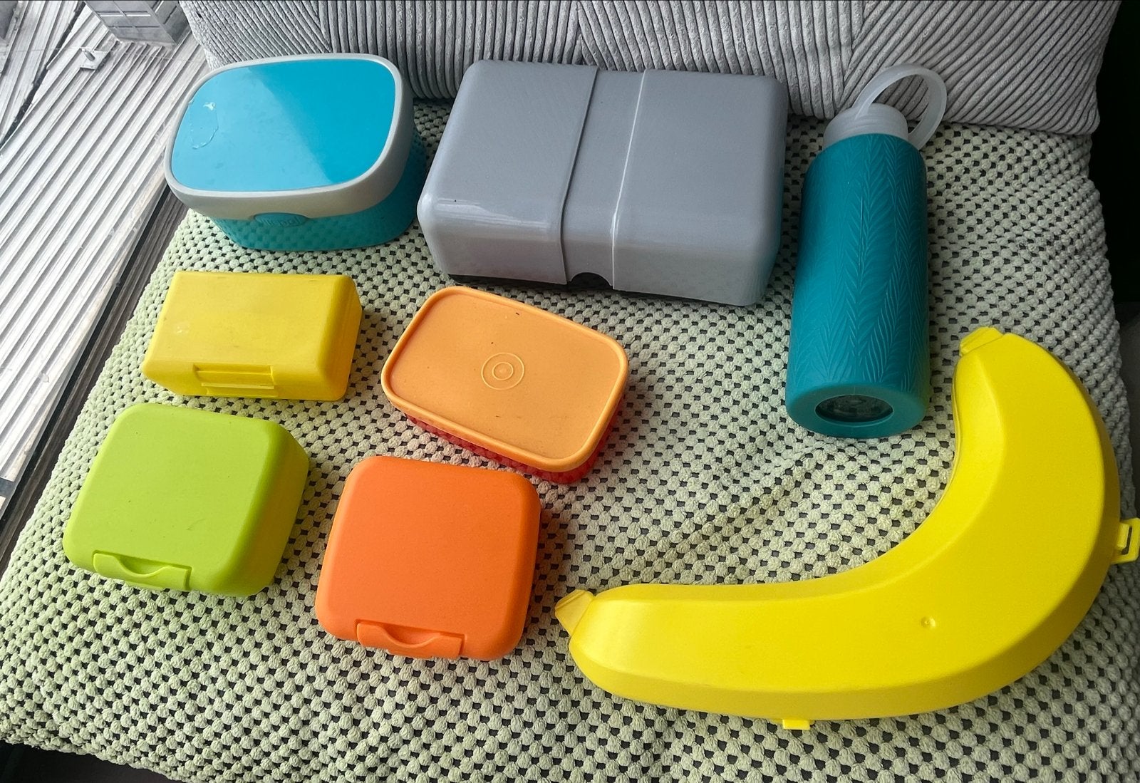 Set van diverse lunchboxen en drinkfles, Ophalen of Verzenden, Gebruikt