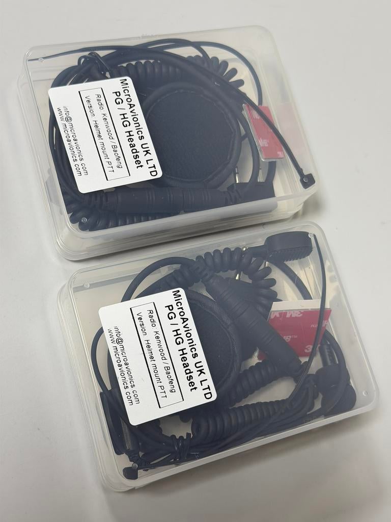 2x MicroAvionics PG HG Headset Kenwood Baofeng headsets ptt, Sport en Fitness, Zweefvliegen en Paragliding, Overige typen, Nieuw