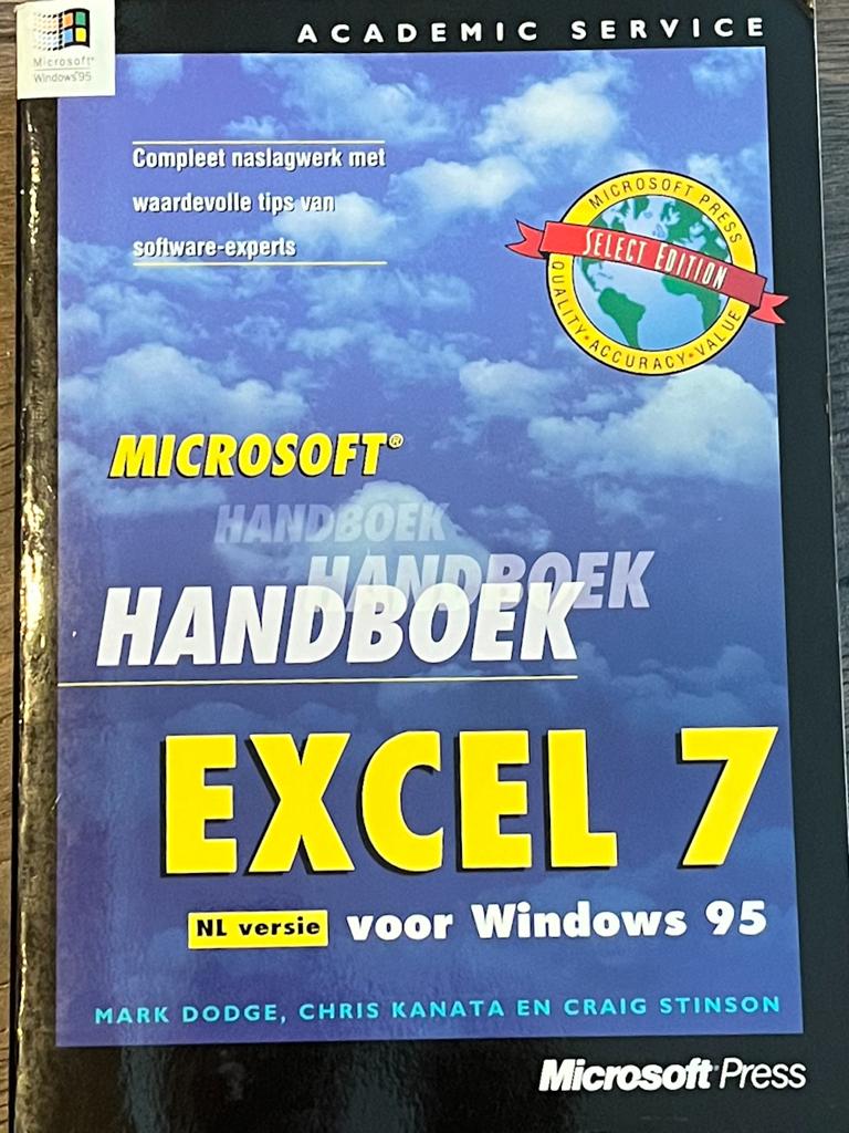 Microsoft Excel 7 Handboek voor Windows 95 (NL versie), Ophalen of Verzenden, Zo goed als nieuw, Software