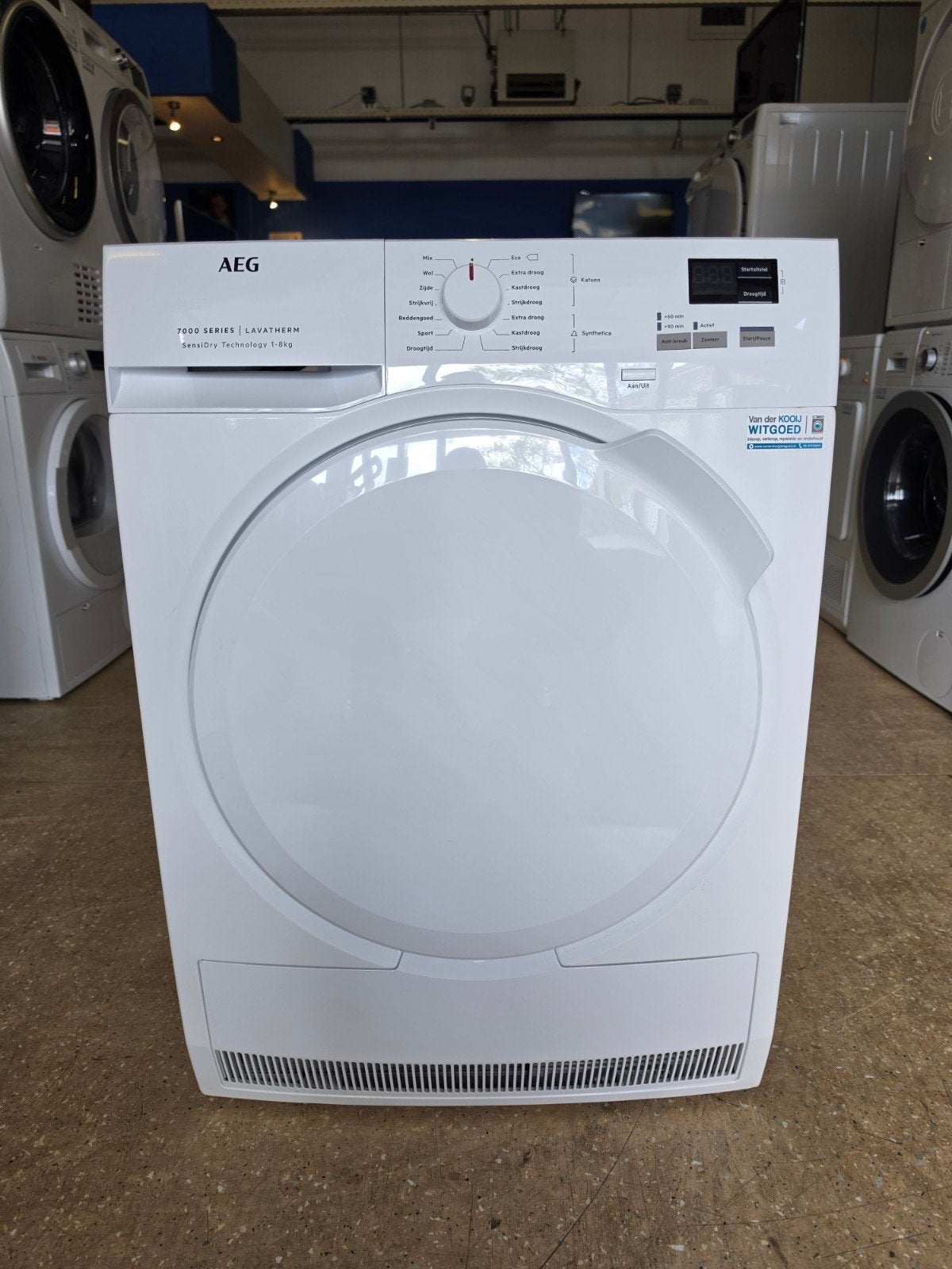 AEG 7000 Series warmtepompdroger | 8 kilo | Gratis thuis 🚚✅, Jirnsum, Overige typen, 8 tot 10 kg, Zo goed als nieuw