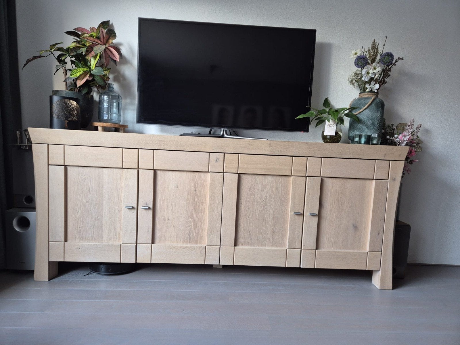 Stijlvol Dressoir White Wash met Kastjes en Lades, Ophalen of Verzenden