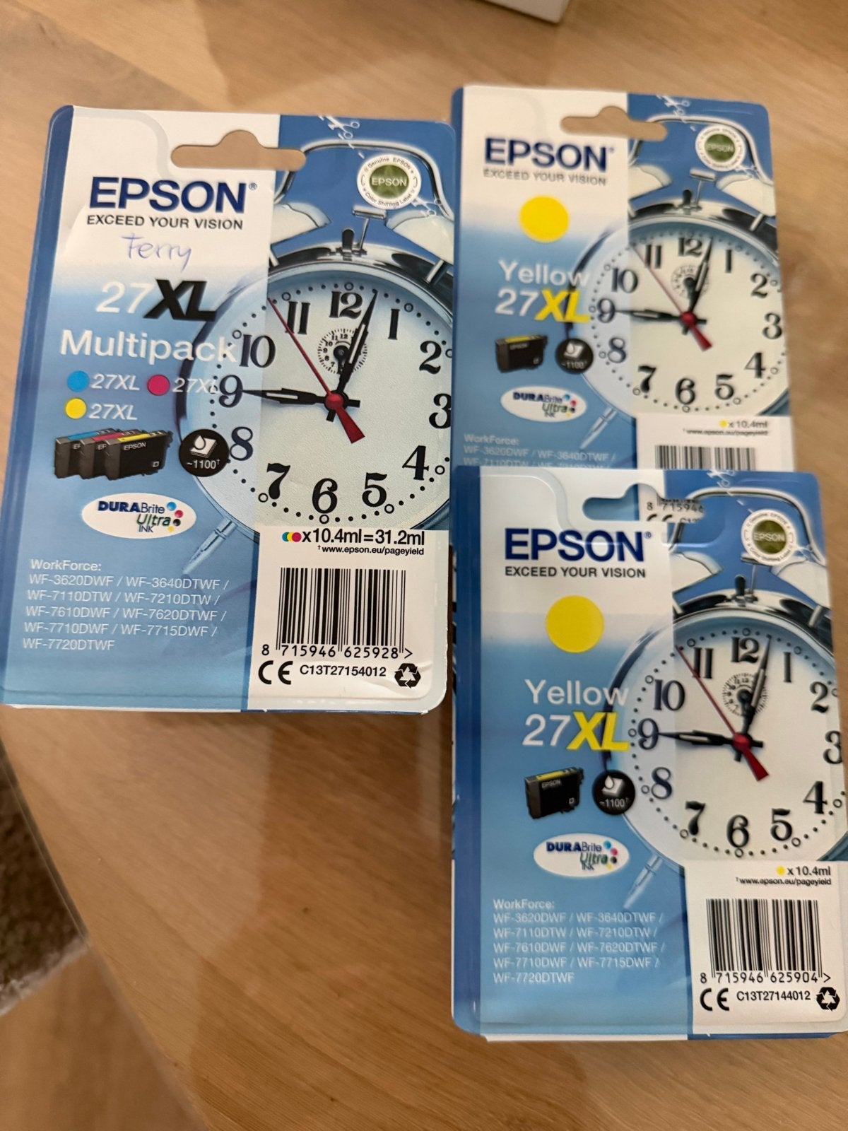 Epson 27XL Inktpatronen Multipack en Geel origineel, Ophalen of Verzenden, Nieuw, Cartridge