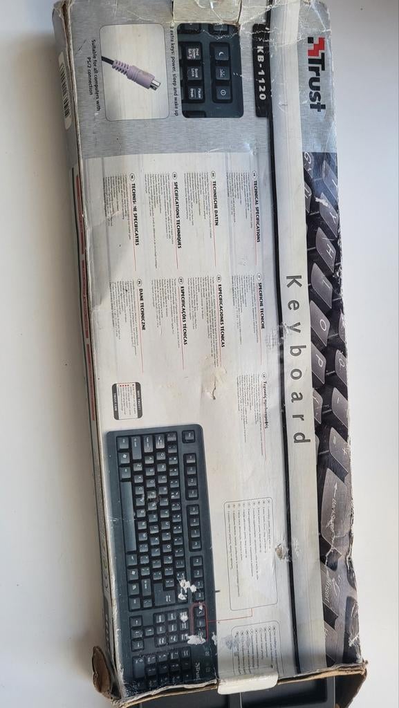 Trust KB-1120 Toetsenbord met PS/2 Aansluiting, Computers en Software, Toetsenborden, Ophalen of Verzenden, Nieuw