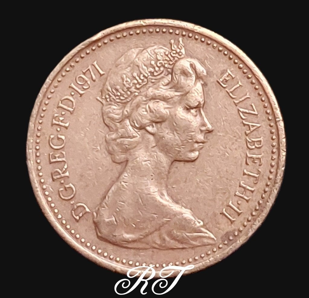 Te koop 1 new penny munt uit 1971 - Verenigd Koninkrijk., Ophalen of Verzenden, Overige landen, Losse munt