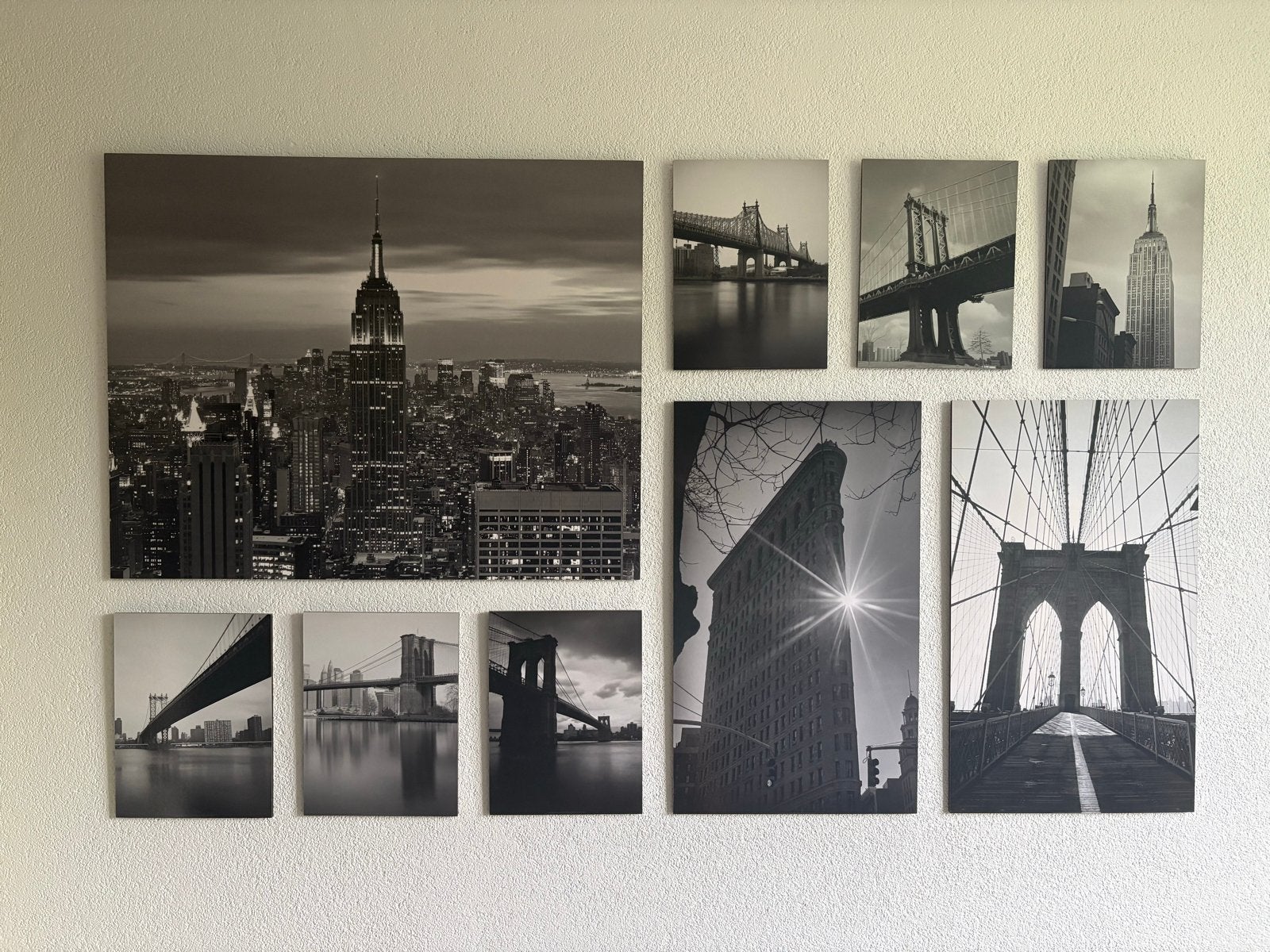 IKEA GRÖNBY wanddecoratie New York - 9-delige set, Ophalen, Gebruikt, Wandbord of Wandpaneel, Met ophangsysteem