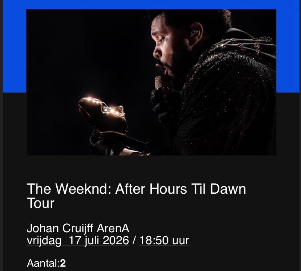 2x The Weeknd Concert Tickets 17/07, Twee personen, Juli