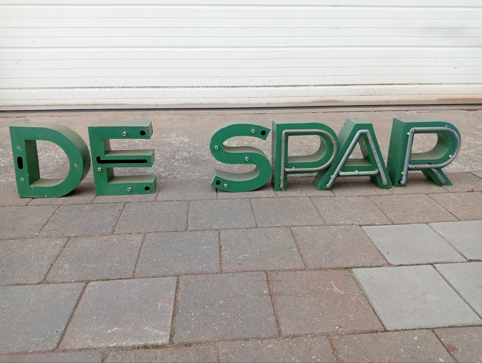 neon reclame De spar, Verzamelen, Ophalen, Gebruikt, Lichtbak of (neon) lamp