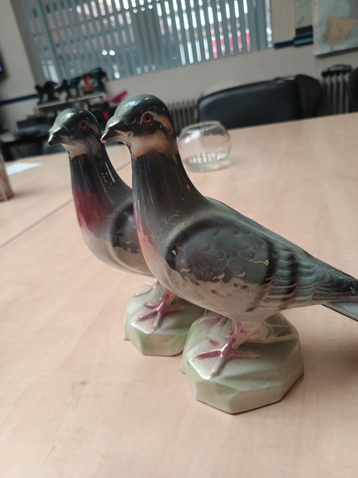 Set van 2 Vintage Porseleinen Duiven Beeldjes, Ophalen of Verzenden