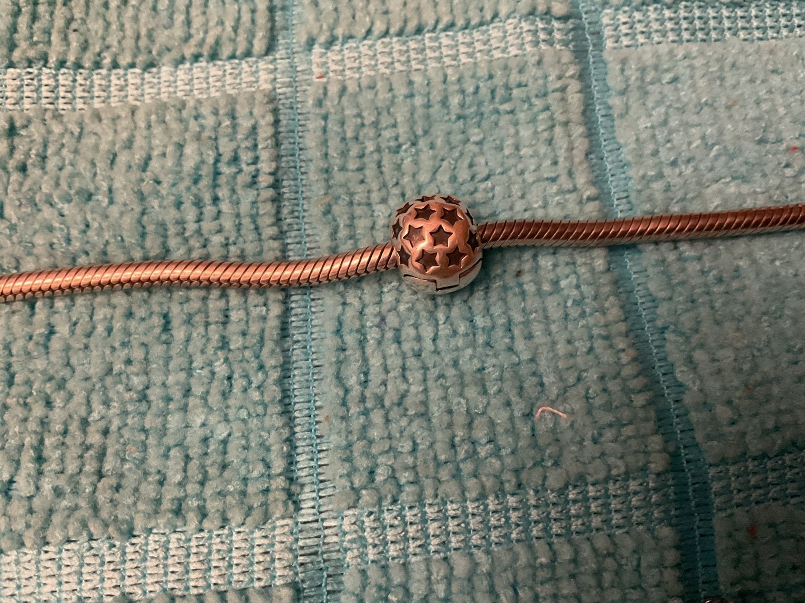 Pandora Clip/stopper met sterren, Verzenden, Zo goed als nieuw, Zilver, Pandora