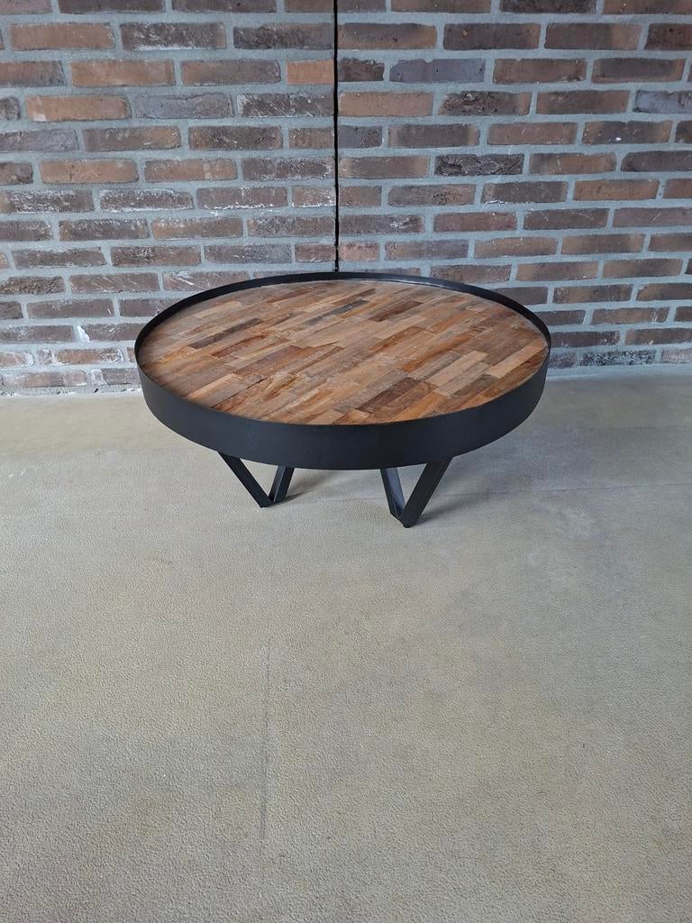 Woood dax salontafel, Huis en Inrichting, Tafels | Salontafels, Ophalen, 50 tot 100 cm, Rond, 50 tot 100 cm