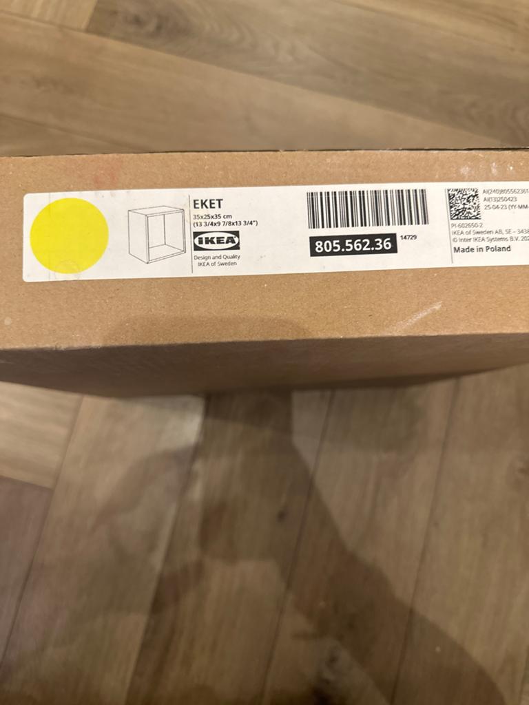 IKEA EKET Kast Geel met Ophangrail - Nieuw in Doos, Ophalen, Nieuw