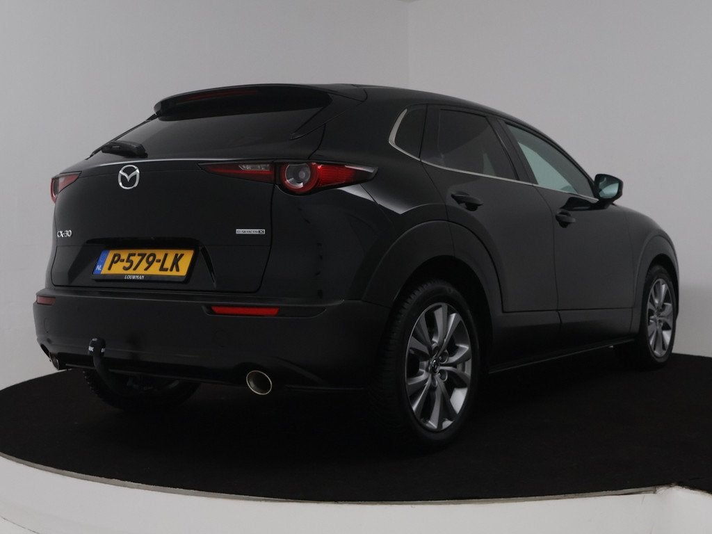Mazda CX-30 2.0 e-SkyActiv-X M Hybrid Luxury automaat | Trek, Auto's, Mazda, Gebruikt, Zwart, Leder, Automatische klimaatregeling
