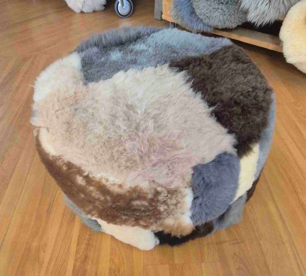 Gave patchwork poef, Gebruikt, Etten-Leur, Rond, DJT@dejuistetoon.eu