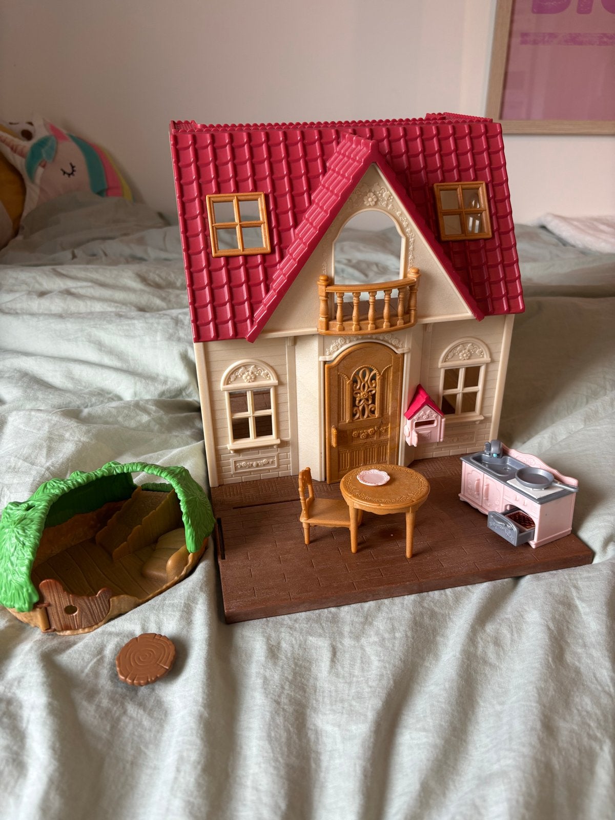 Sylvanian Families Startershuis met baby schuilplaats, Ophalen of Verzenden, Gebruikt, Poppenhuis
