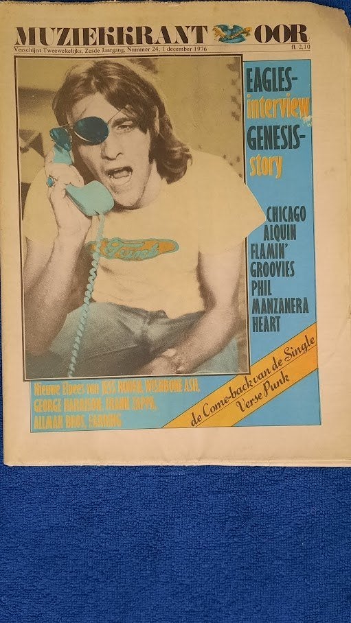 OOR 24-1976 Eagles Genesis Alquin Flamin Heart Harrison, Ophalen of Verzenden, Zo goed als nieuw, Muziek, Film of Tv