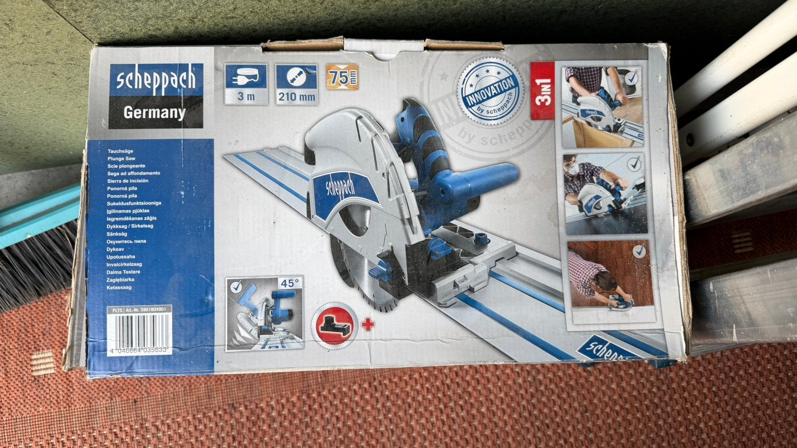 Scheppach invalcirkelzaag, Doe-het-zelf en Verbouw, Ophalen, Invalzaag, 70 mm of meer, 600 tot 1200 watt