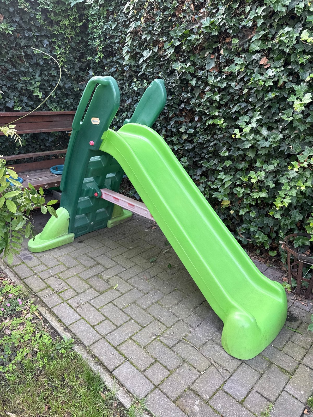 Groene kinderglijbaan met lichte beschadiging, Ophalen of Verzenden, Gebruikt, Glijbaan