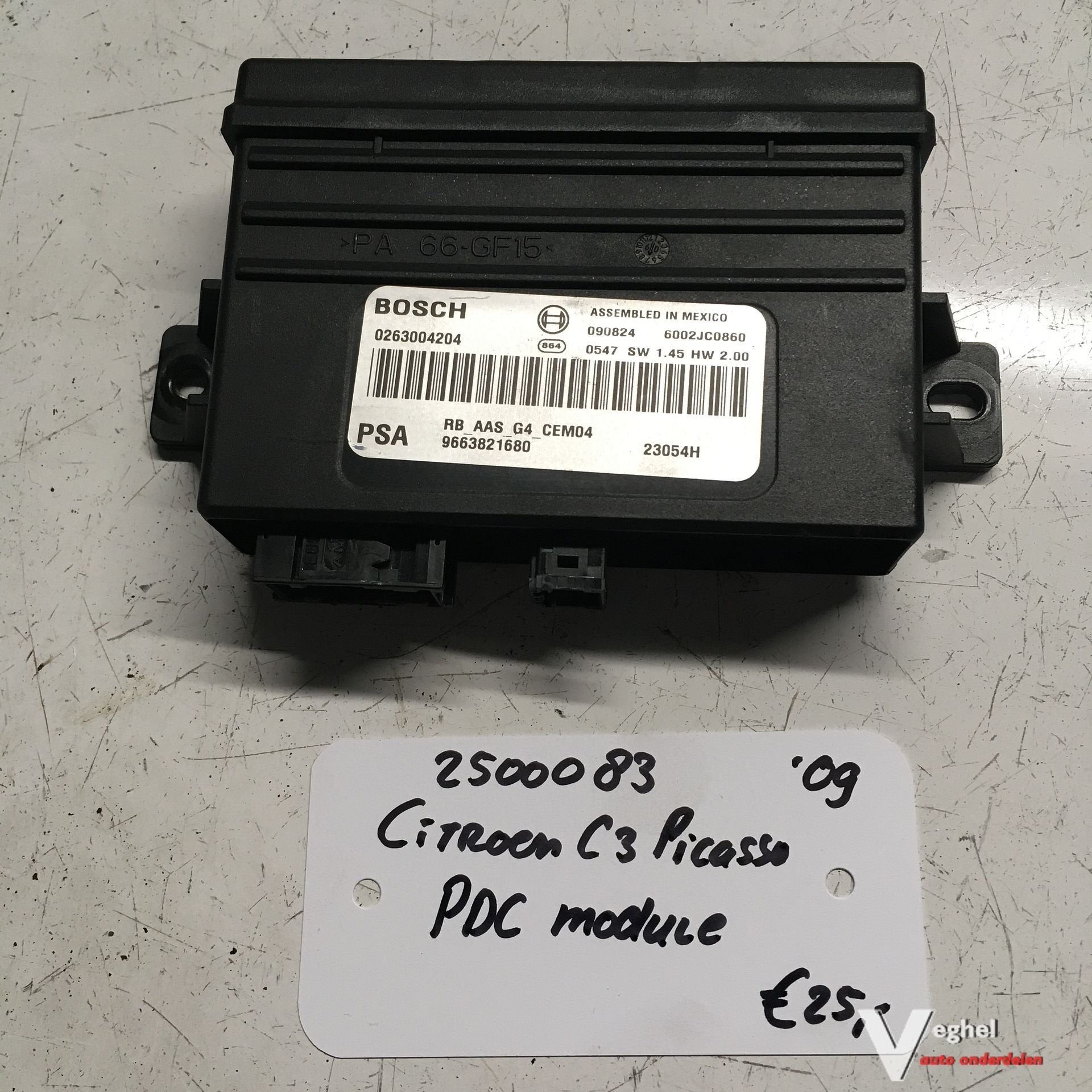 Citroen C3 Picasso 1.6 B 2009 2500083 PDC Module   Bosch 026