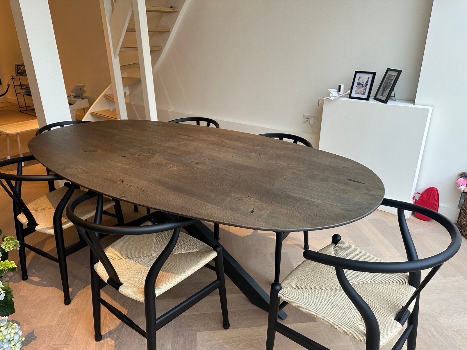 Luxe Ovale eettafel van de Tafelaar, Ophalen, 100 tot 150 cm, Teakhout, Ovaal