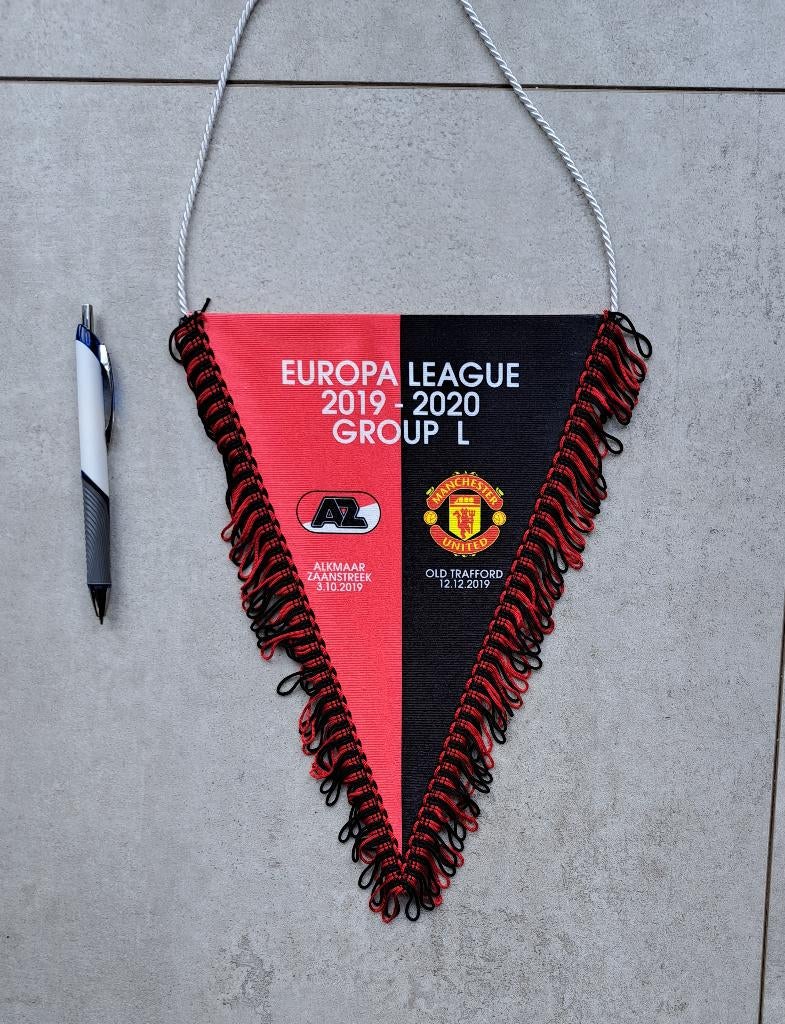 vaantje AZ - Manchester United, Verzamelen, Sportartikelen en Voetbal, Ophalen of Verzenden, Zo goed als nieuw, AZ, Vaantje of Sjaal
