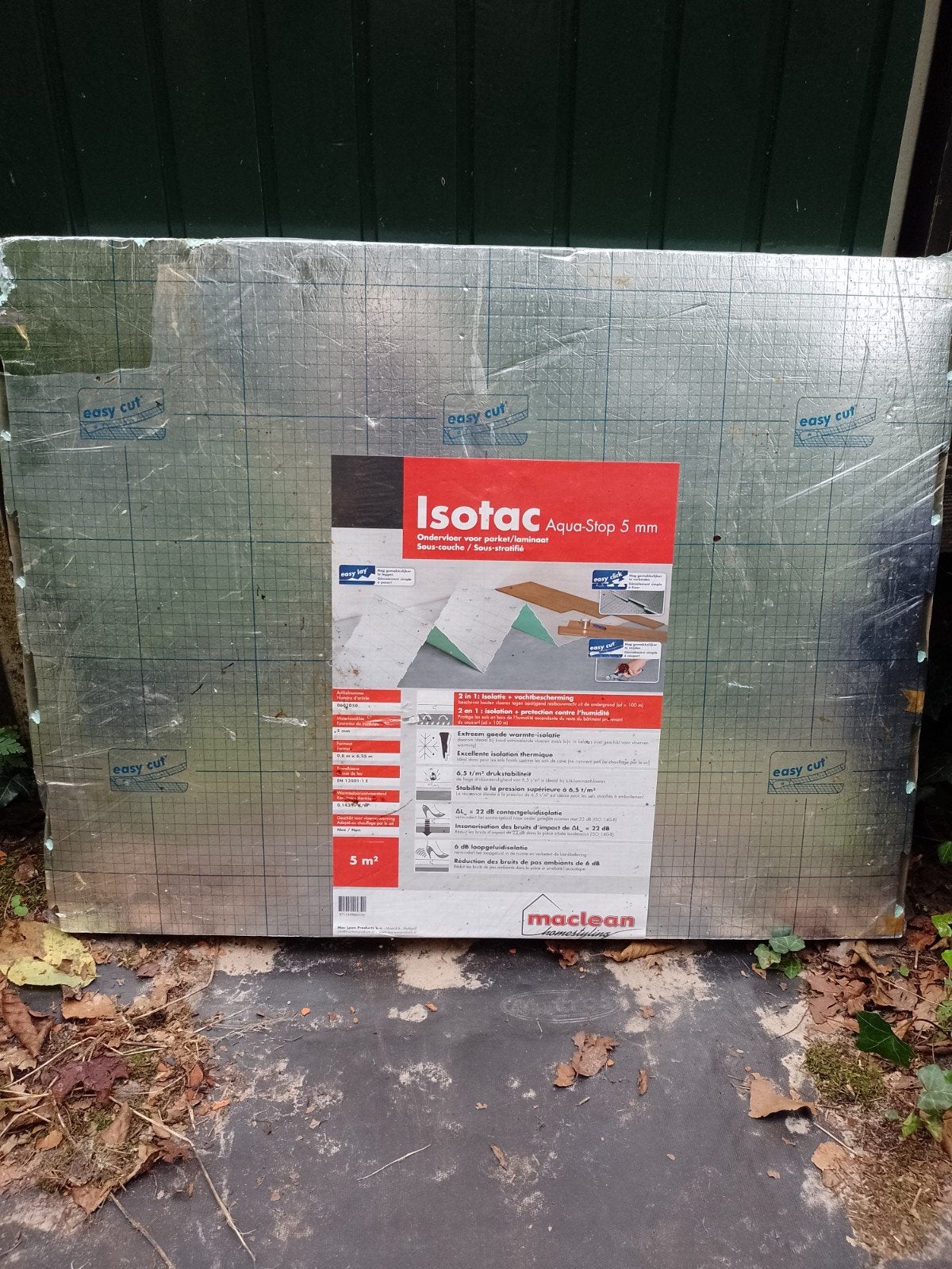 Isotac Aqua-Stop 5 mm ondervloer voor vochtige ruimtes (5m²), Ophalen, Kunststof, Overige typen, Nieuw
