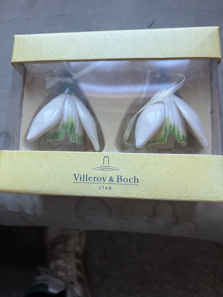 Set Van 2 Villeroy & Boch Flower Bells - Sneeuwklokjes, Ophalen of Verzenden, Wit, Met ophangsysteem, Botanisch