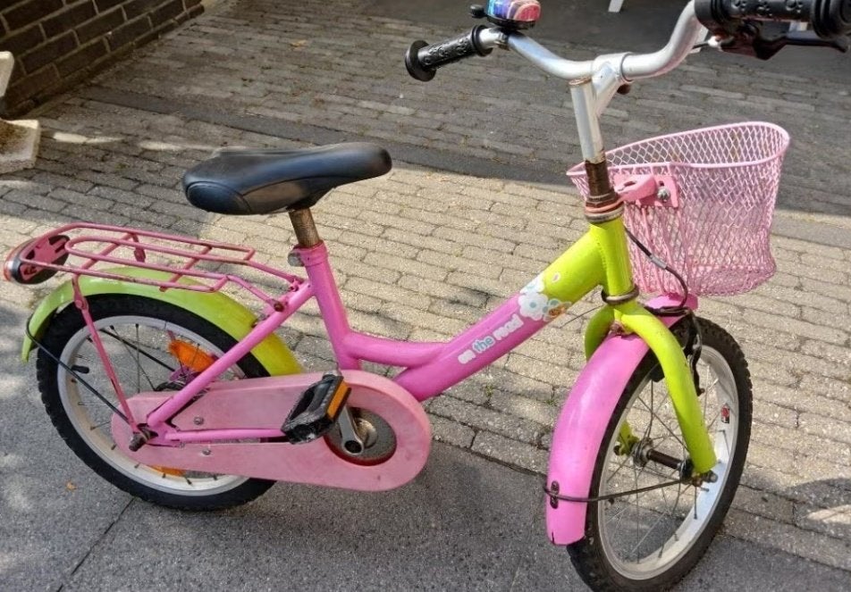 Kinderfietsje 16 inch KOOP NU, Ophalen, Gebruikt, 16 tot 20 inch
