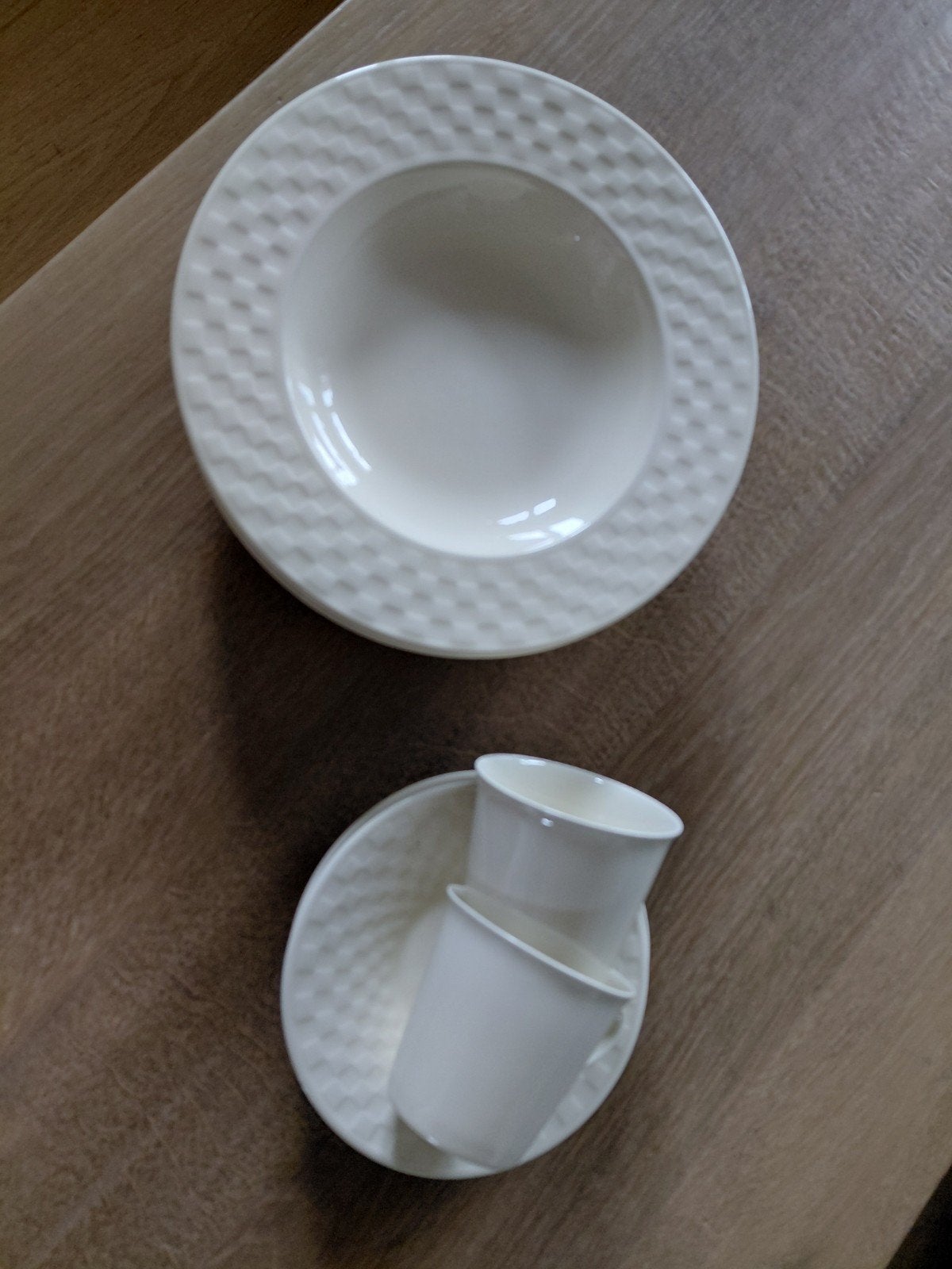 Servies clarity chess off with., Ophalen, Overige merken, Zo goed als nieuw, Bord(en)
