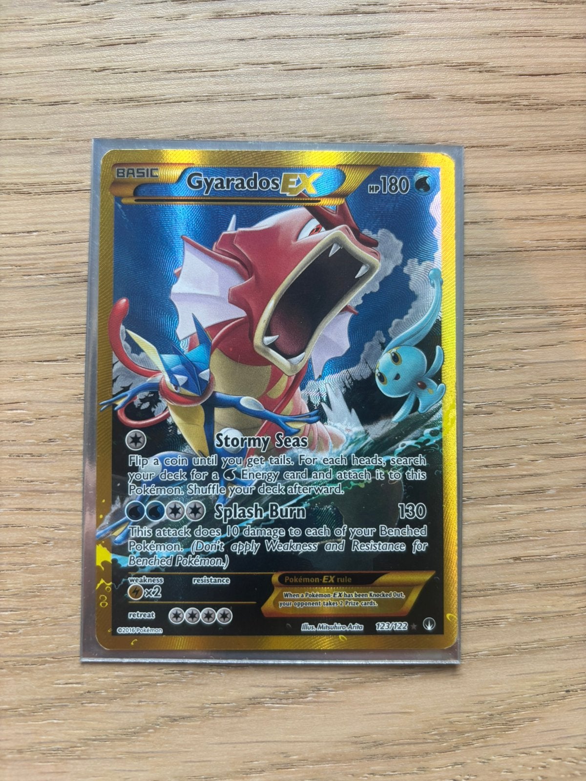 Gyarados ex full art 123/122, Ophalen of Verzenden, Gebruikt