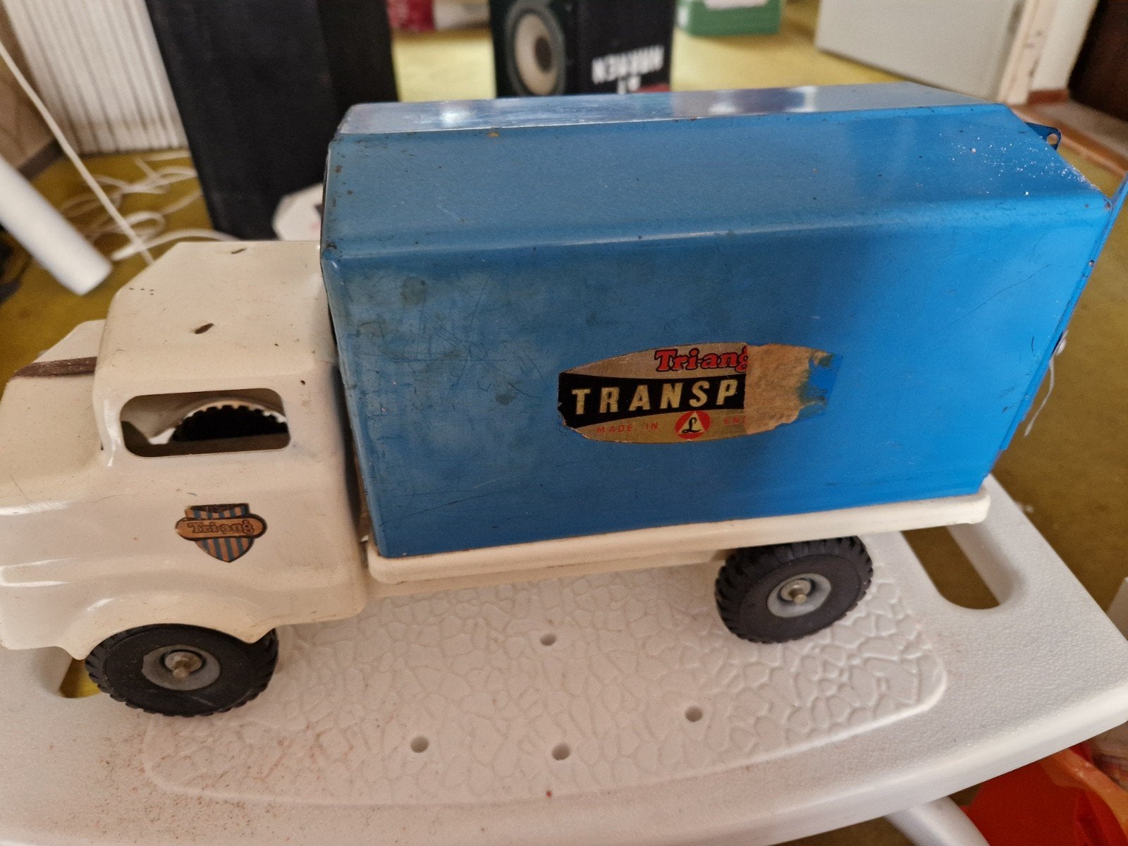 grote Vintage Triang Transport Vrachtwagen - Metaal, Ophalen of Verzenden